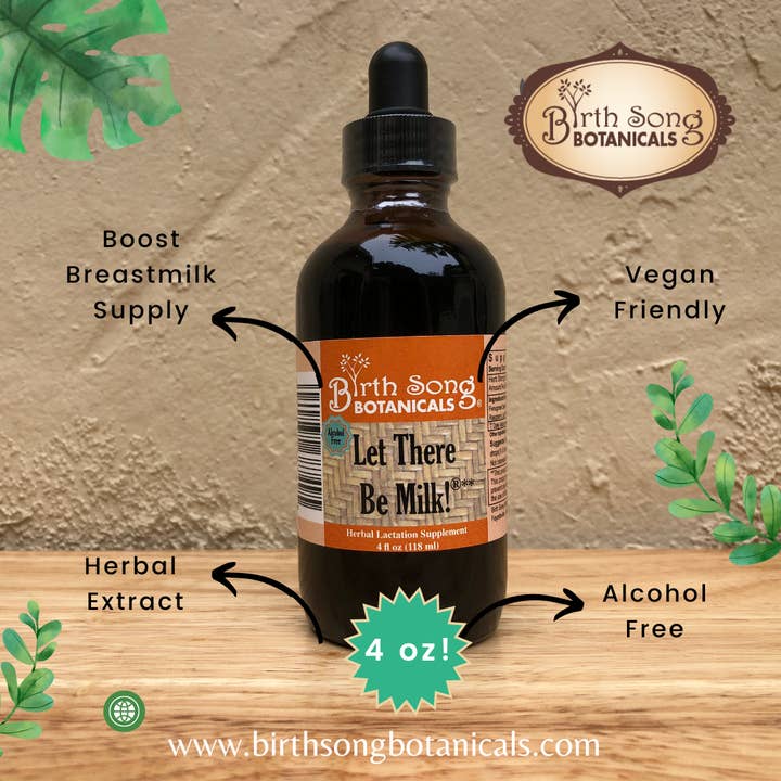 Birth Song Botanicals Co. - Wholesale Nursing Tea - Maternity - Let There Be Milk! Breastfeeding Supplement 4 oz Special Edition!2