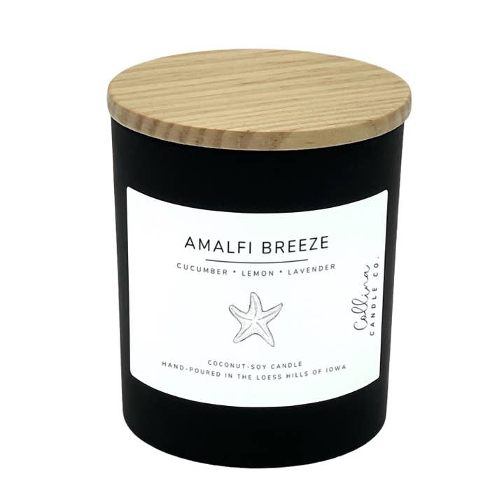 Collina Candle Co., LLC - Wholesale Jar/Filled Candle - Amalfi Breeze 10.5 oz Coconut-Soy Candle Cucumber Lemon 1