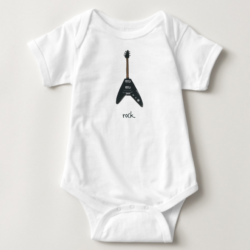 REMOVED BRAND - Wholesale Bodysuit (Non-Footed) - Baby - Rock Baby Bodysuit0