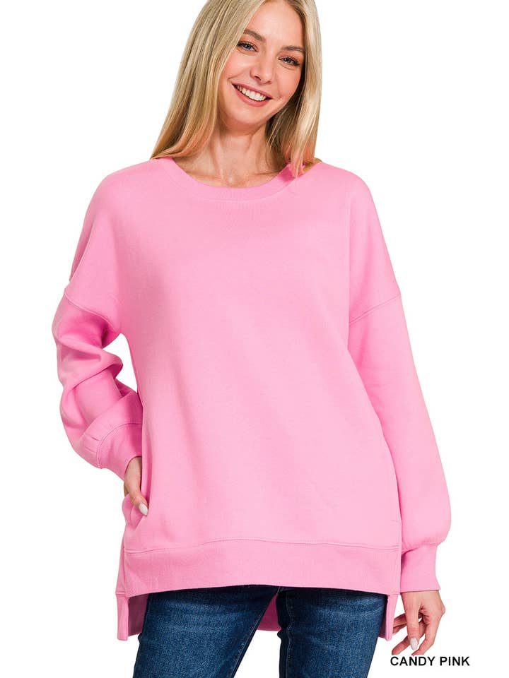 Vanilla Monkey - Wholesale Sweatshirt - Women's - Fleece Hi-low Boyfriend Sweatshirts With Pocket23