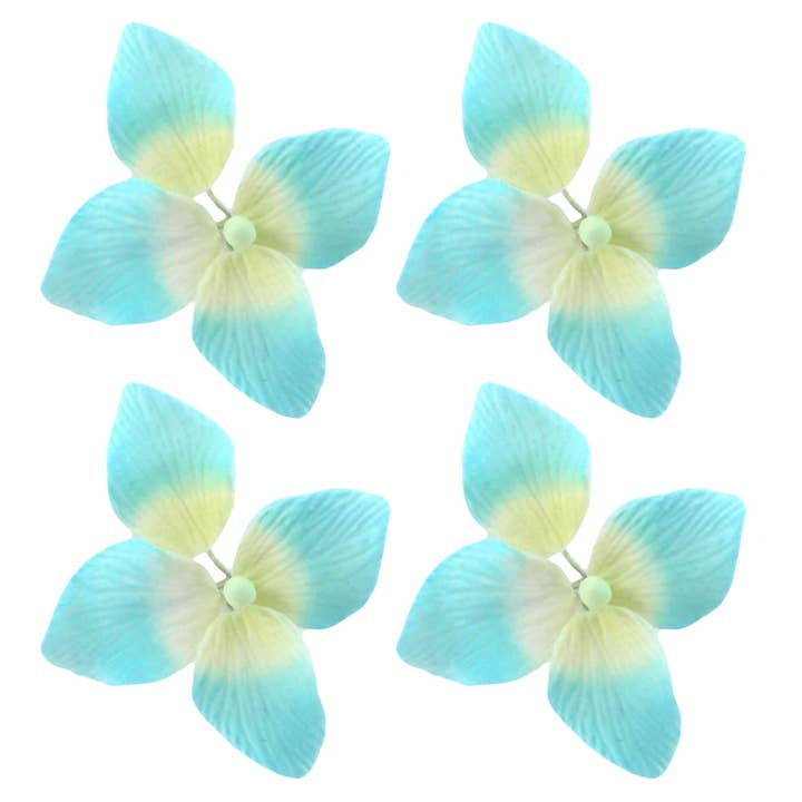 Hydrangea Blossoms, Flat Sugar Flowers by Global Sugar Art, 24 Count Blue for wholesale by Global Sugar Art