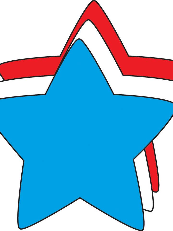 Recortes creativos tricolores Star- 3» para venta al por mayor de Creative Shapes Etc.