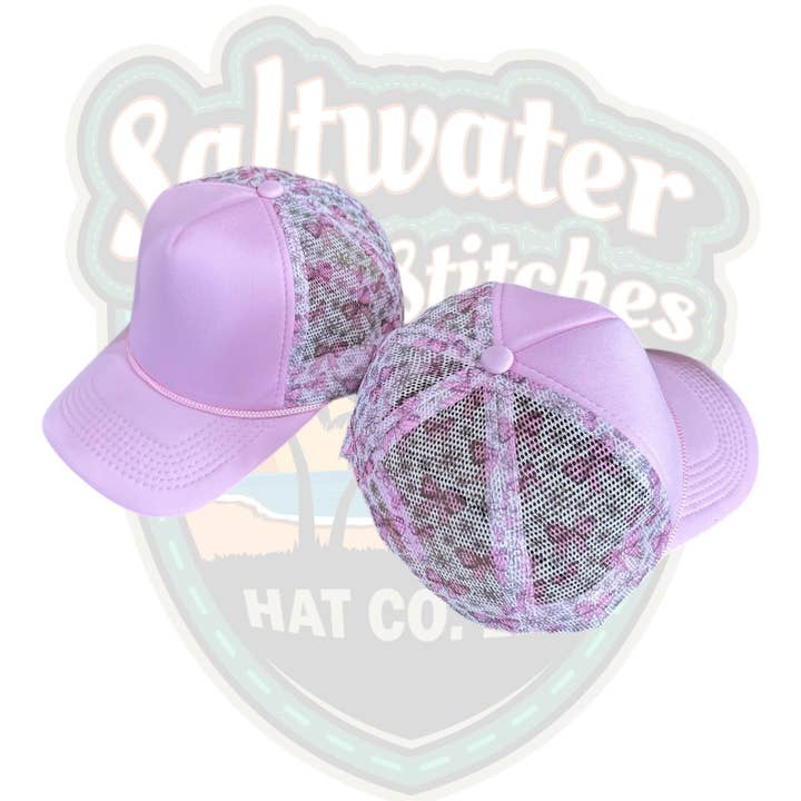 Coquette Trucker for wholesale by Saltwater Stitches Hat Co LLC