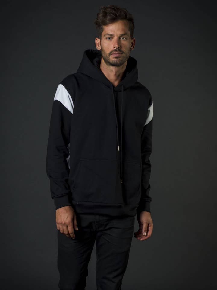 Minimal Black and White Hoodie - Young God Collection for wholesale by Young God