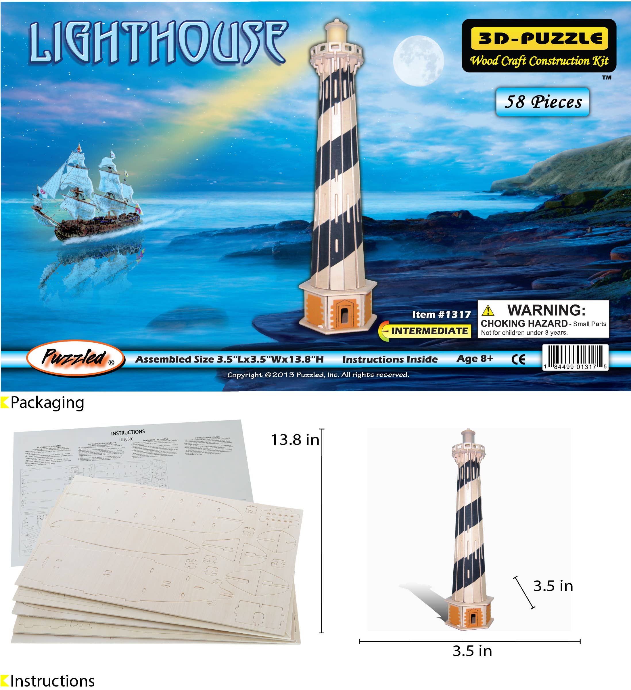 Cota Global - Wholesale Puzzle - Kids - 3D Puzzles - Lighthouse1