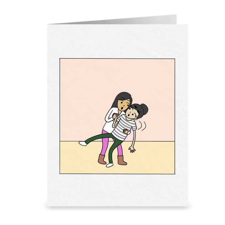 Catch You When You Fall | Tarjetas románticas de aniversario lésbico y regalos | Tarjetas de felicitación LGBTQ para venta al por mayor de Sesame But Different