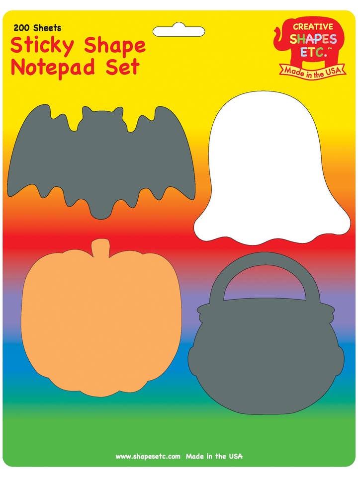 Sticky Anteckningsblock Set - Halloween för wholesale av Creative Shapes Etc.