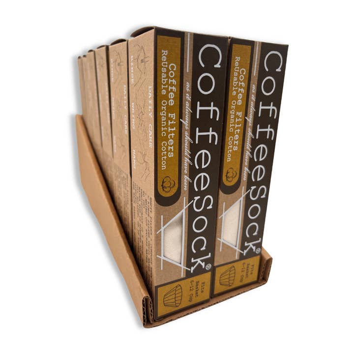 CoffeeSock - Wholesale Coffee filter - Reusable Organic Cotton Coffee Filters - Basket 6-12 cup4