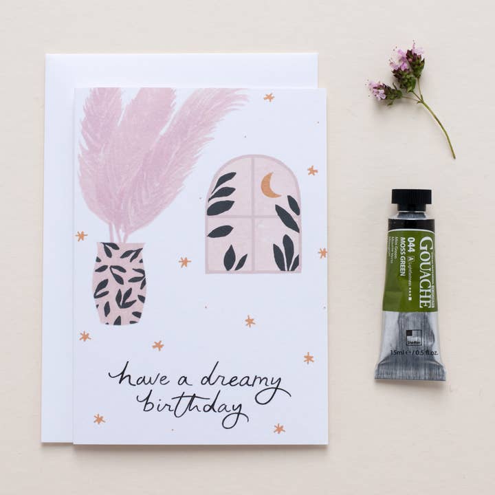 Dreamy Birthday Greeting Card for wholesale by The Hidden Pearl Studio