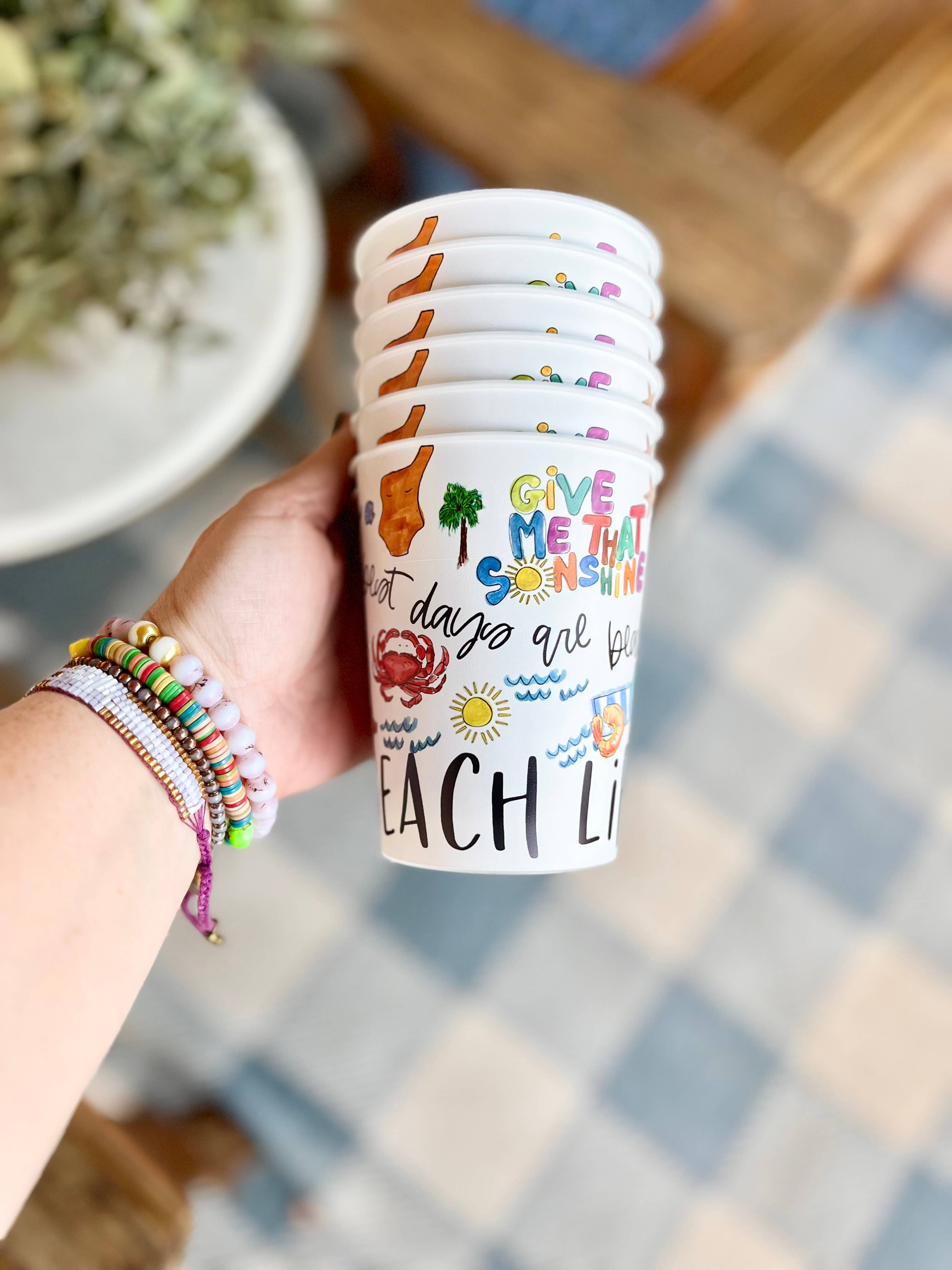 Happy By Rachel, LLC - Wholesale Disposable Cup - Beach Life Reusable Cups, drinkware1