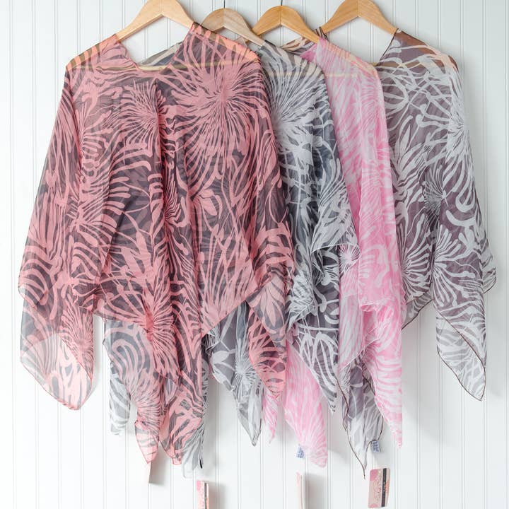 Poncho Floral Ligero Abstracto para venta al por mayor de Chloe & Lex