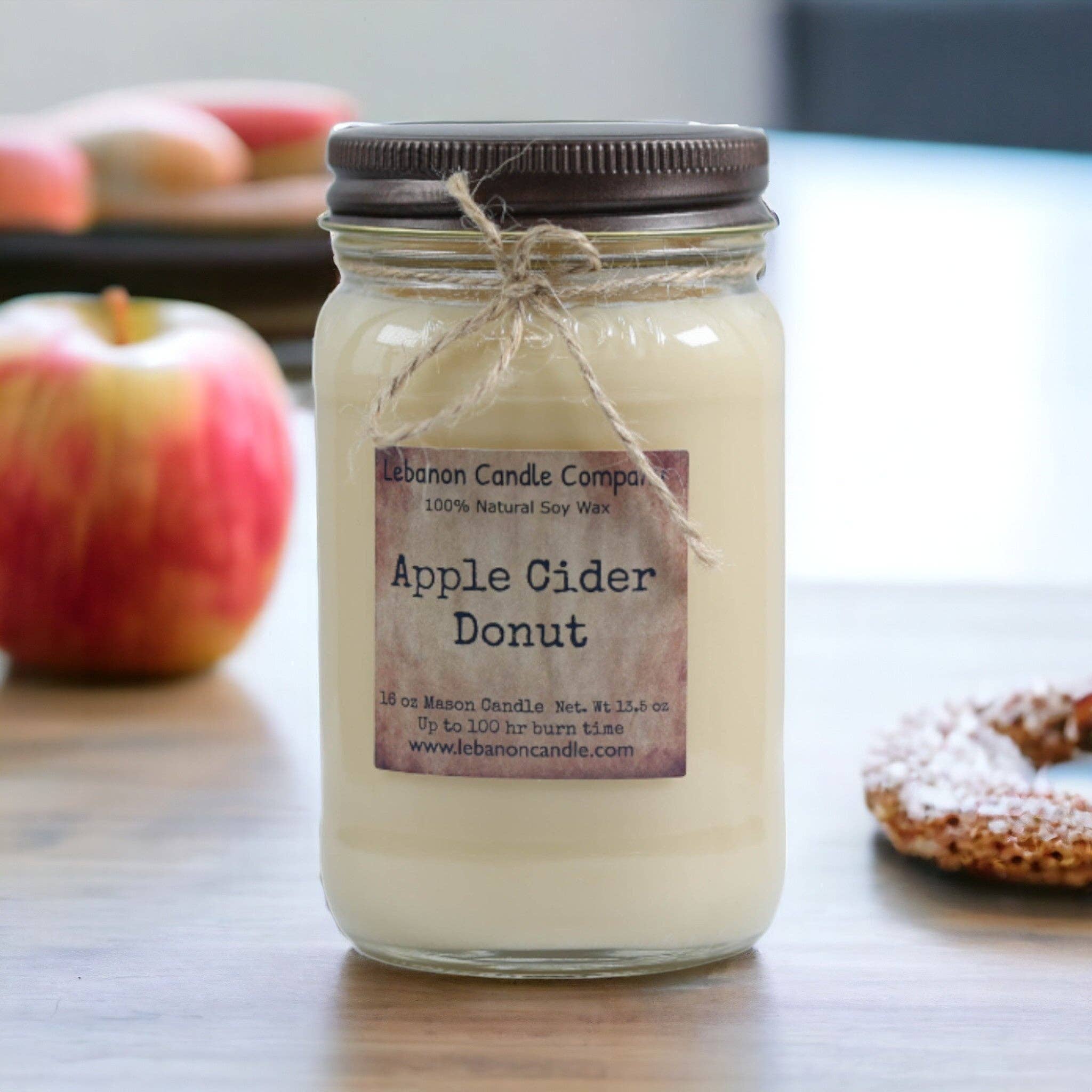 Lebanon Candle Company - Wholesale Jar/Filled Candle - Apple Cider Donut Candle, 16.5oz Mason Jar, 100hr Burn, Scented Soy, Non-Toxic, Highly Scented, Handmade in The USA, Natural Soy Wax, Long Lasting Scent5