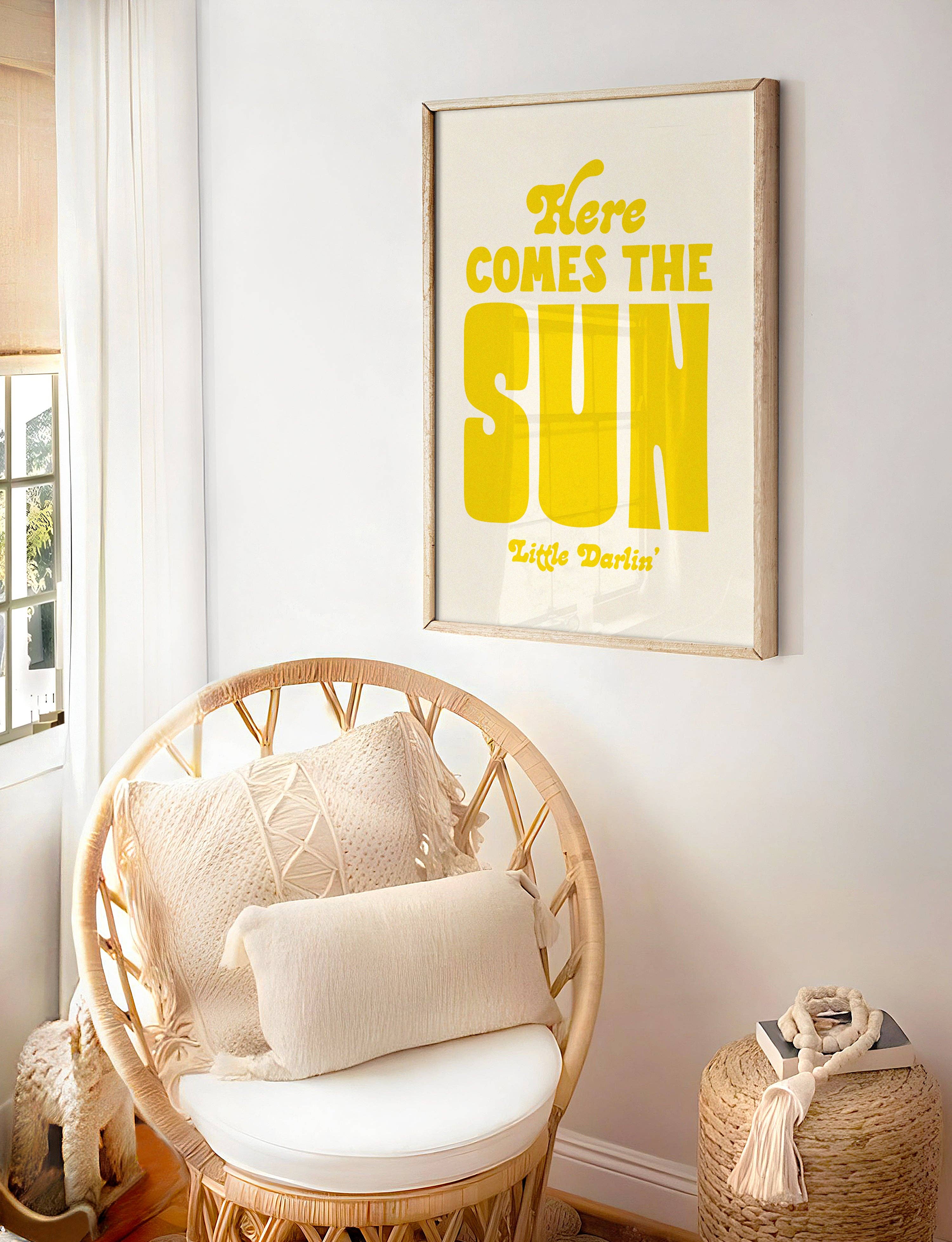 Kuku Studio - Vente Affiche d'art - Voici The Sun Print. Décor de chambre d'enfant coloré2