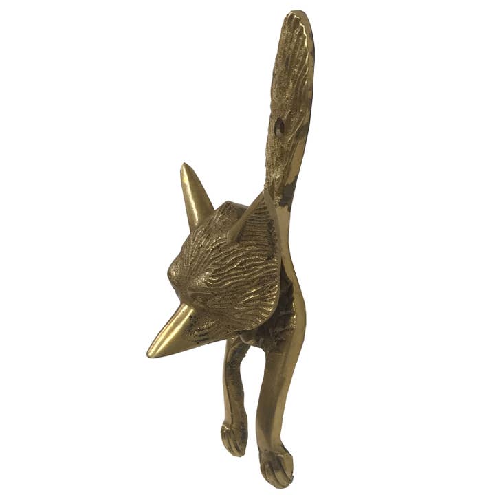 Madison Bay Co. - Historical Home Decor Reproductions - Wholesale Knob/Pull - 6-1/4" Antiqued Brass Fox Door Knocker