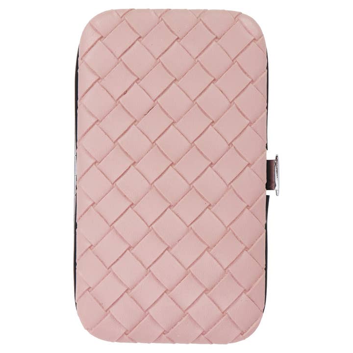 ASSORTED Basket Weave Vegan Leather 7 Pcs Nailcare Kit for wholesale on Faire4