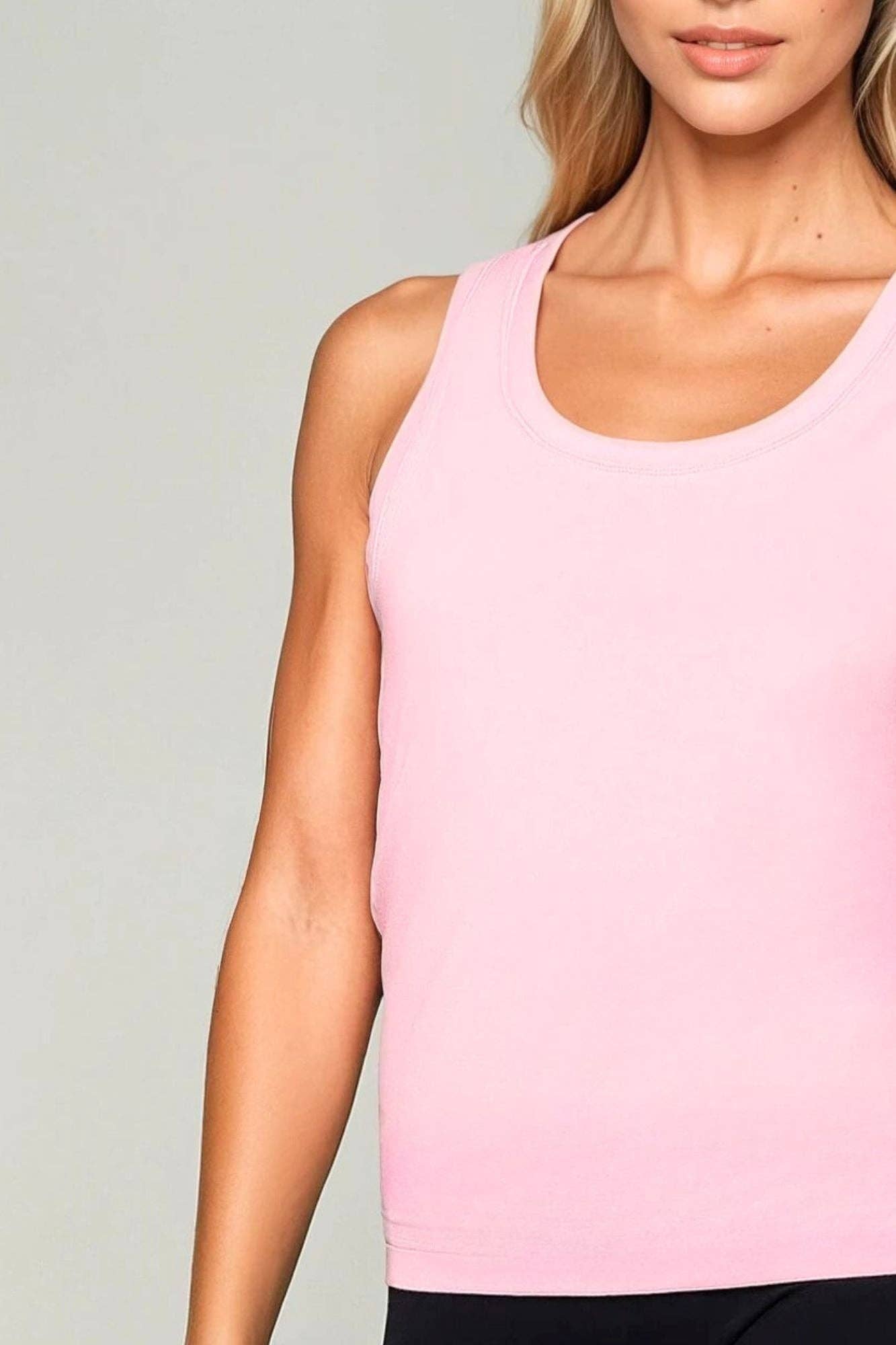 Athletic Vest Tank Top Blush Pink for wholesale on Faire3