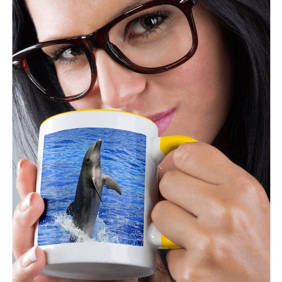 3dRose - Wholesale Coffee Mug - 3dRose, Dolphin diving out of the water at Oceanographic Aquarium in Valencia, Spain, Mug1