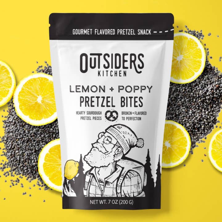 Outsiders Kitchen - Wholesale Pretzels - Lemon + Poppy Pretzel Bites | Case of Six2