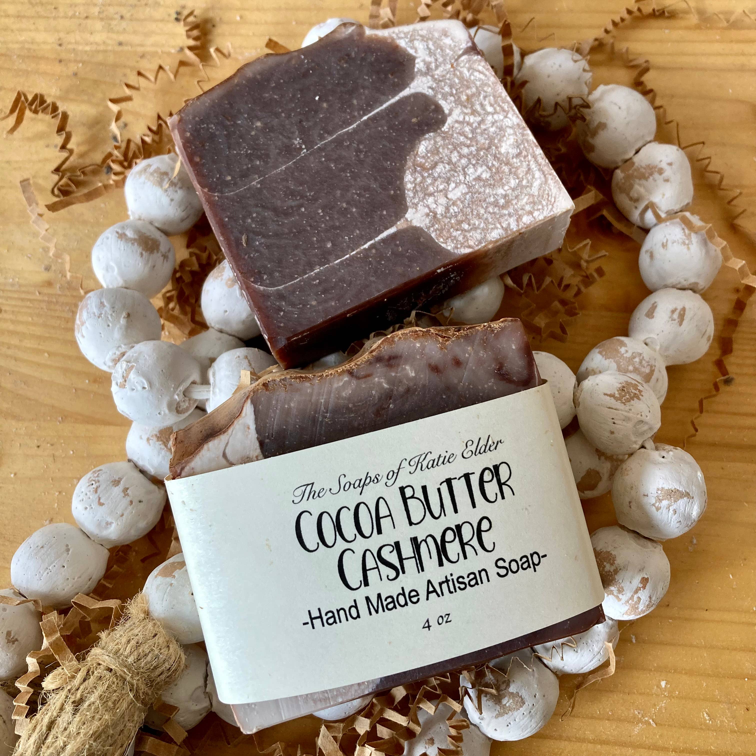 The Soaps of Katie Elder - Vendita all'ingrosso Saponette - Saponetta in cashmere al burro di cacao 4-4,5 oz Sapone a freddo0