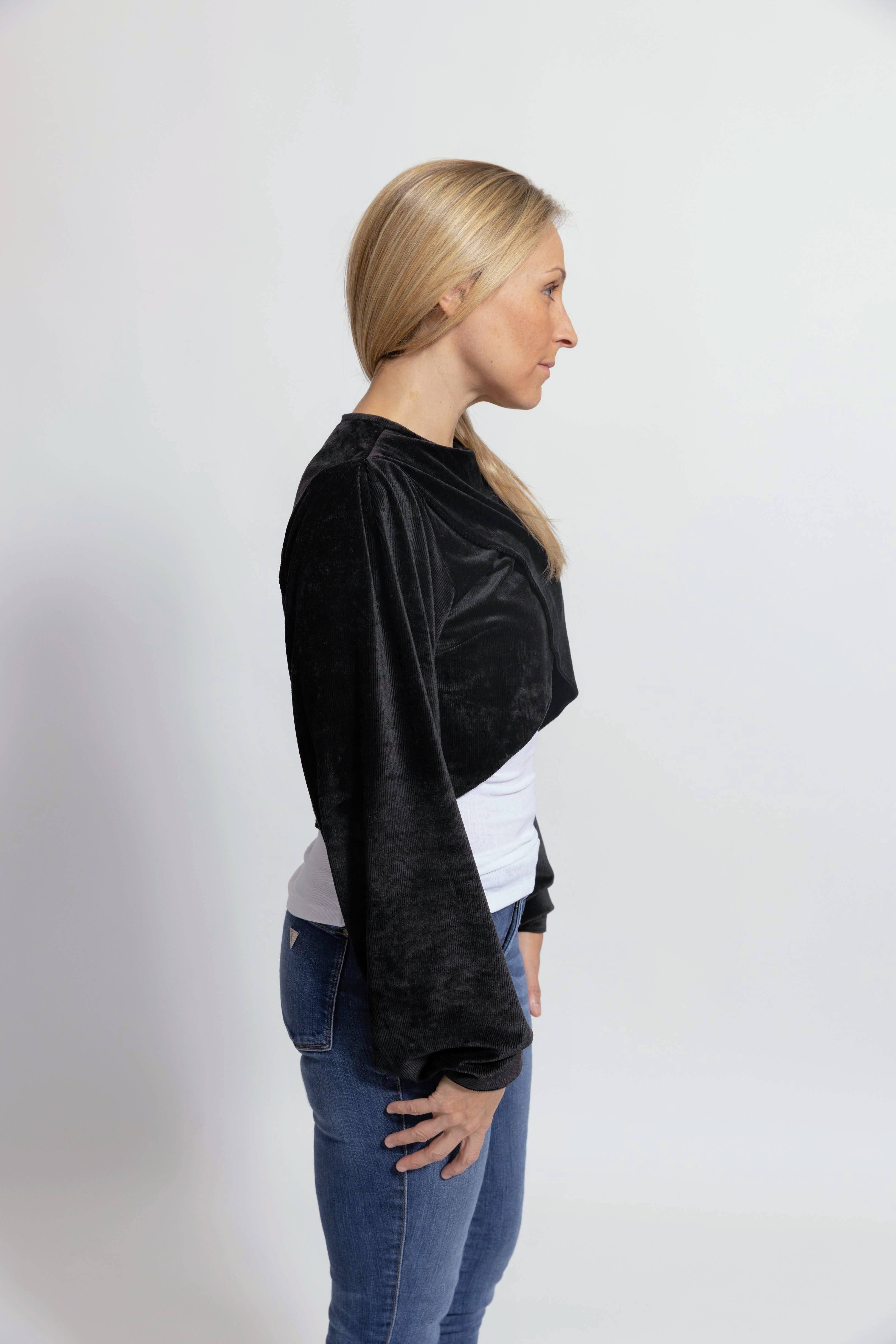 CQuinn - Wholesale Blouse - Women's - Rosemary Shrug - Black3