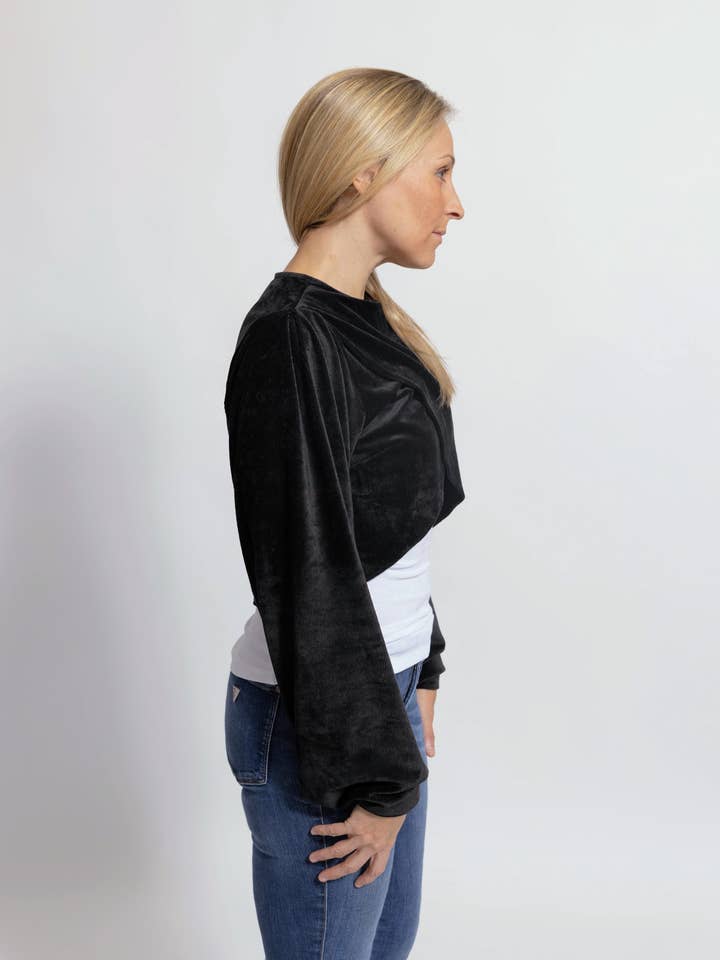 CQuinn - Wholesale Blouse - Women's - Rosemary Shrug - Black3