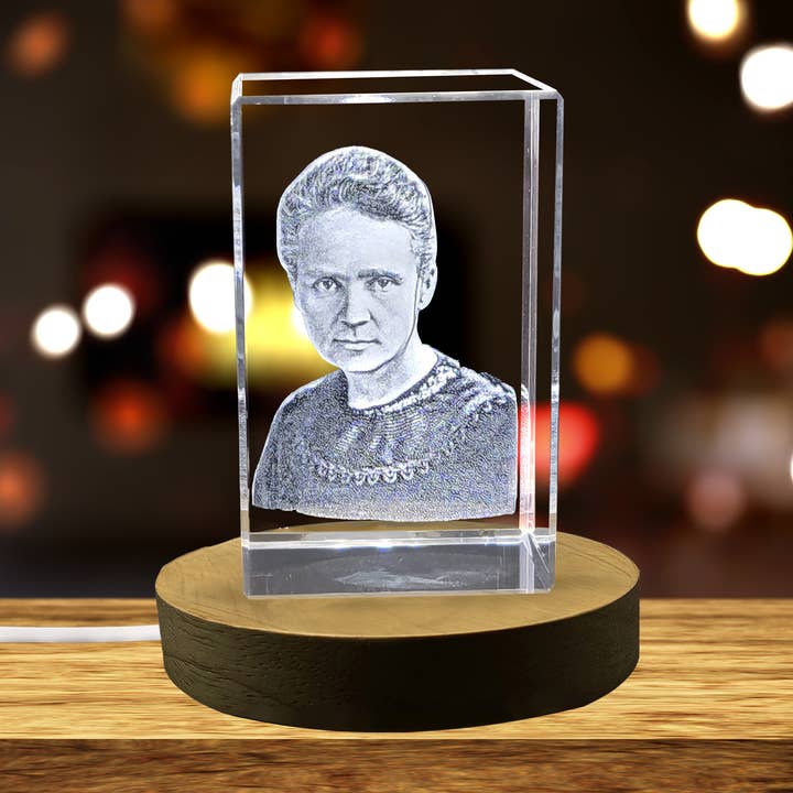 This Exquisite Crystal groundbreaking Scientist Marie Curie for wholesale by AB Crystal Collection