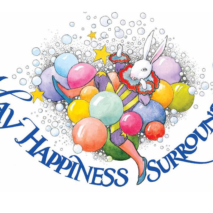 Laughing Elephant - Wholesale Encouragement Card - Rabbit with Bubbles - Encouragement Greeting Card1