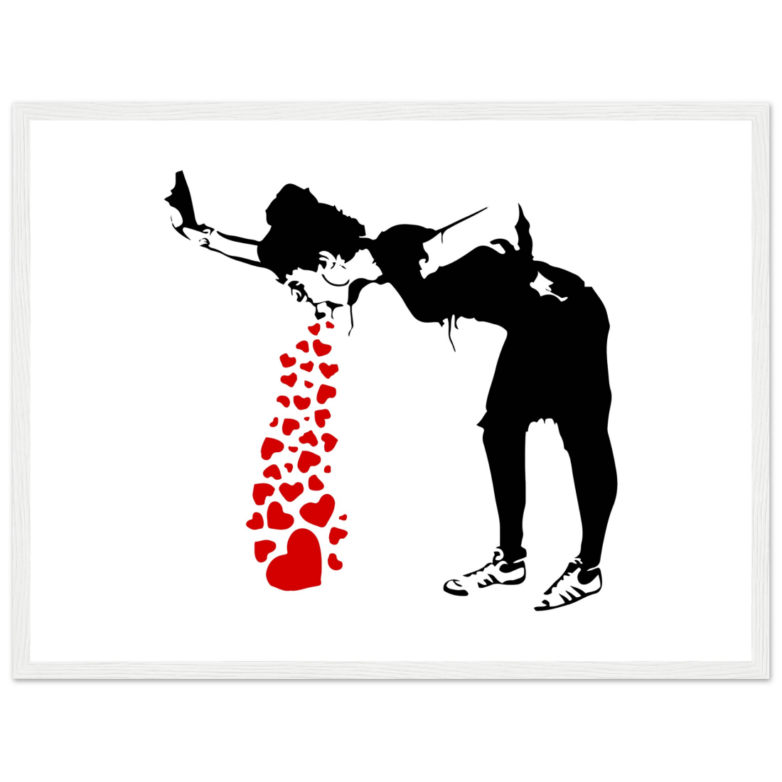 Art-O-Rama Shop – Poster por atacado – Cartaz da arte de Banksy Lovesick Girl Whowing Up Hearts13