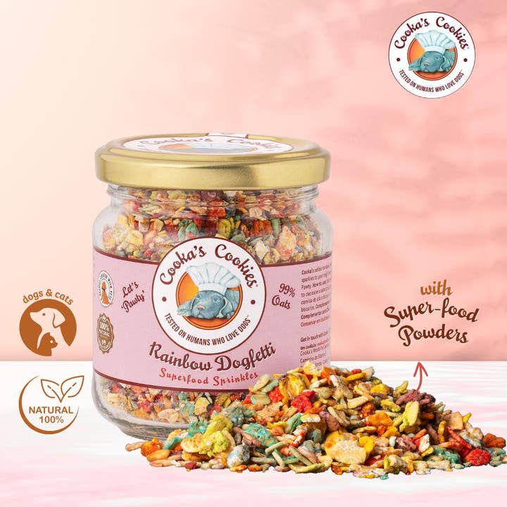 Cooka's Cookies - Wholesale Pet Treats - Dog - Rainbow Dogfetti - Cake and Food Sprinklers
