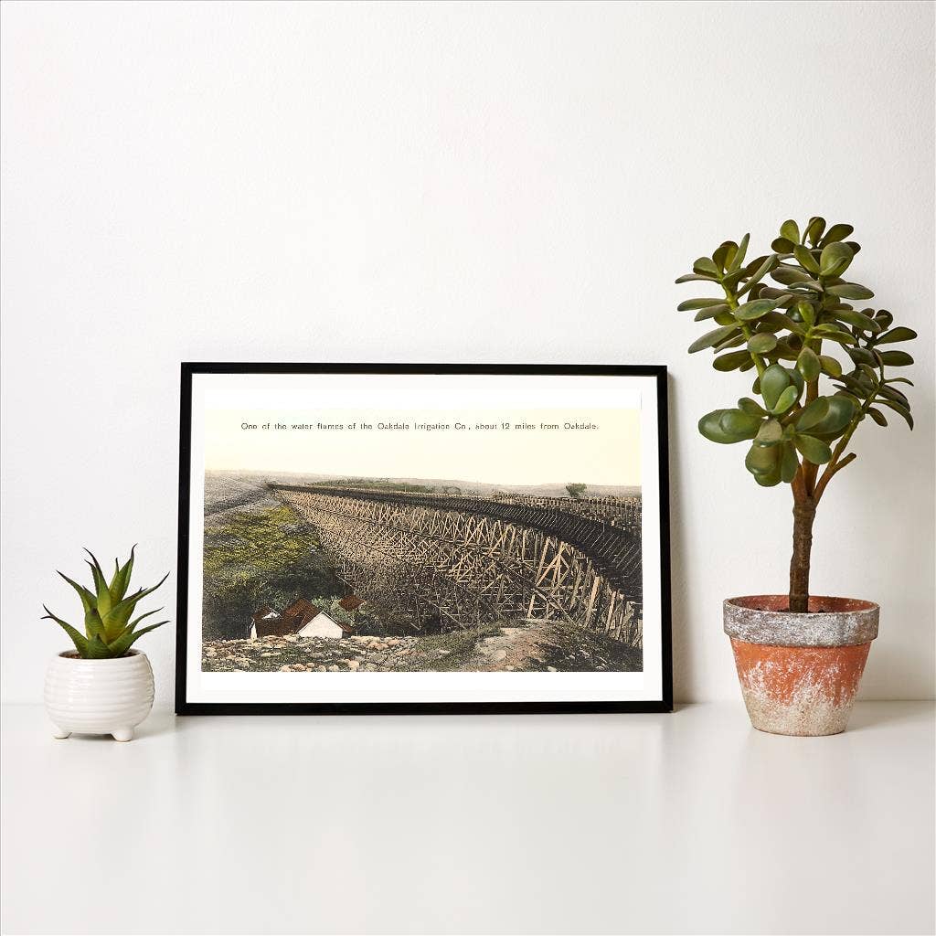 Found Image Press – Engroshandel Kunsttryk – Kunsttryk CA-1429 Stillads over Kløft1