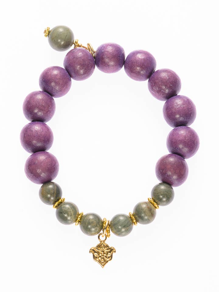 Jaspe argenté mauve Mala pour la vente par samsara collection