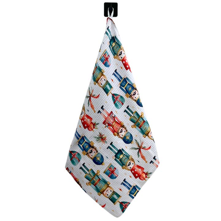 Driftless Studios - Wholesale Tea Towel - Christmas Nutcracker Christmas Decor Waffle Tea Towels2