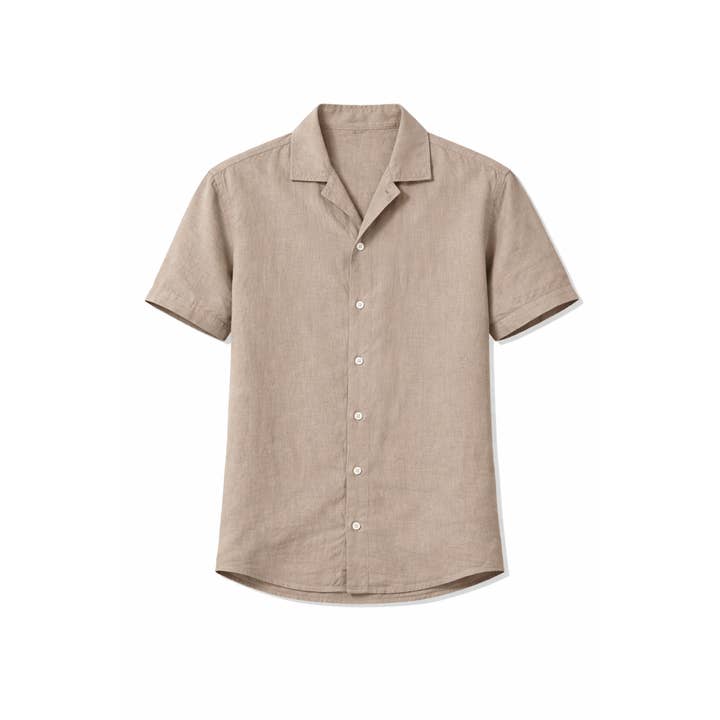 Cold Brown Papete Linen Shirt for wholesale by JAQK