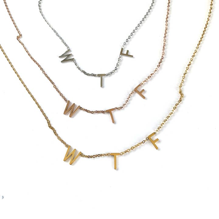 WTF Necklace for wholesale by Royce and Oak