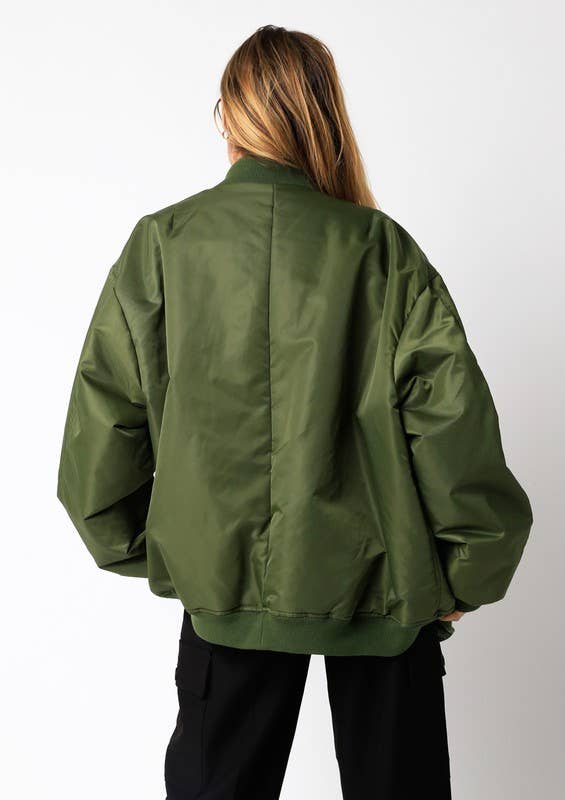 Olivaceous - Wholesale Bomber Jacket - Women's - Madison Bomber Jacket3