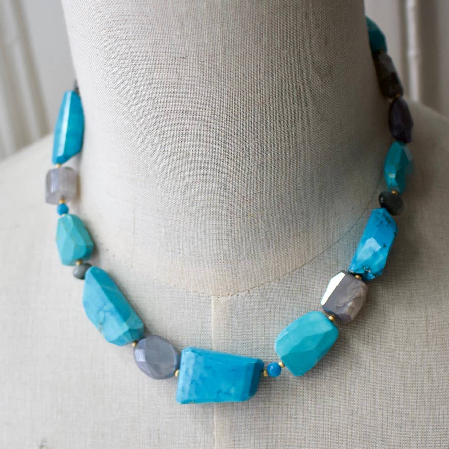 a.v. max - Wholesale Kralen/parelketting - Gefacetteerde Echte Klomp Ketting|9 kleuren2