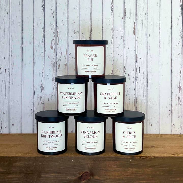 Home Accents By Driftless - Wholesale Jar/Filled Candle - Fraser Fir Soy Wax Candle - Home Decor Candles1