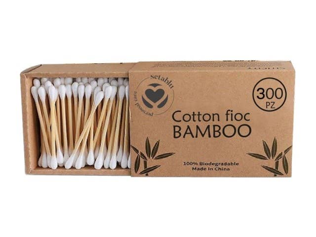 GENNYUS - Wholesale Cotton Swab/Q-Tip - Cotton Swab Bamboo 300 Pcs. Biodegradable ecologic0