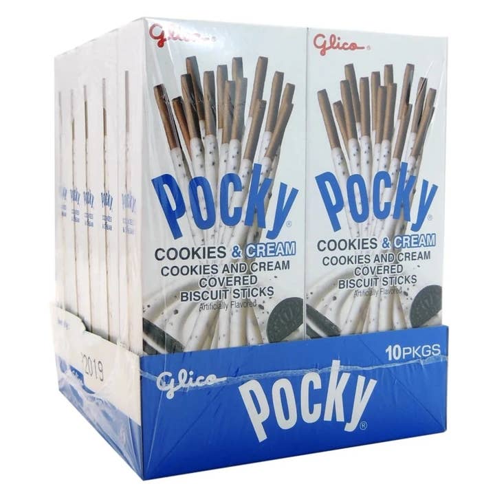 I Got Your Candy - Wholesale Cookie - Glico Pocky Cookies and Cream 1.41oz - 10ct