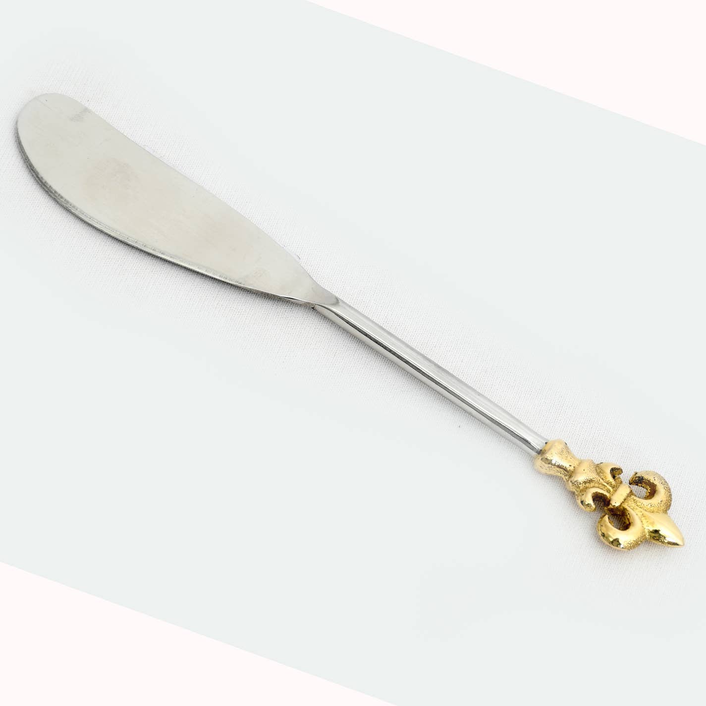 India Handicrafts Inc - Vente Couteaux à fromage - Épandeur à manche doré3