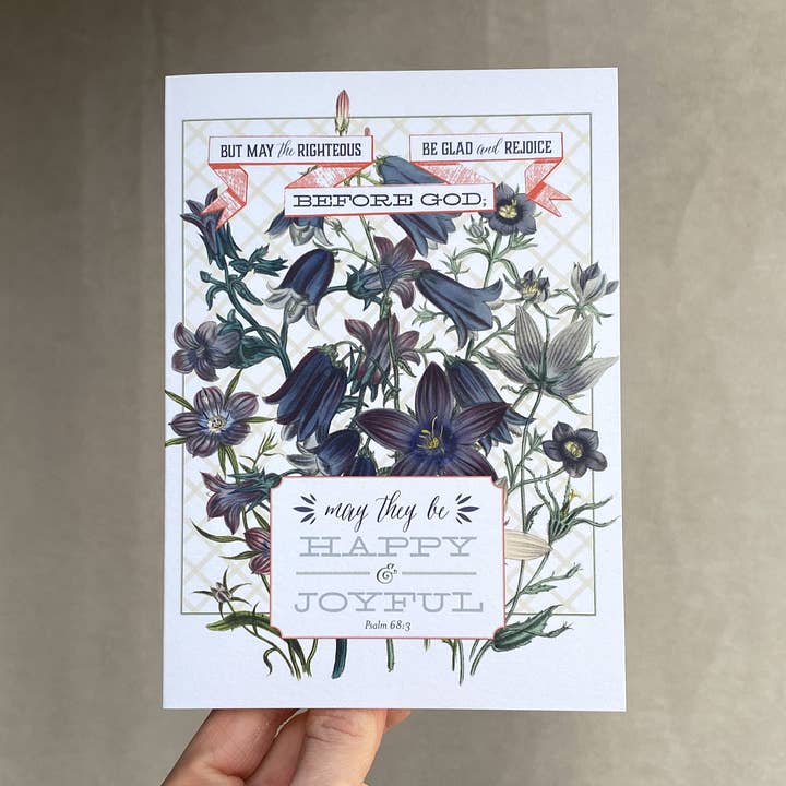 Be Glad and Rejoice Scripture Card for wholesale by The Happy Envelope