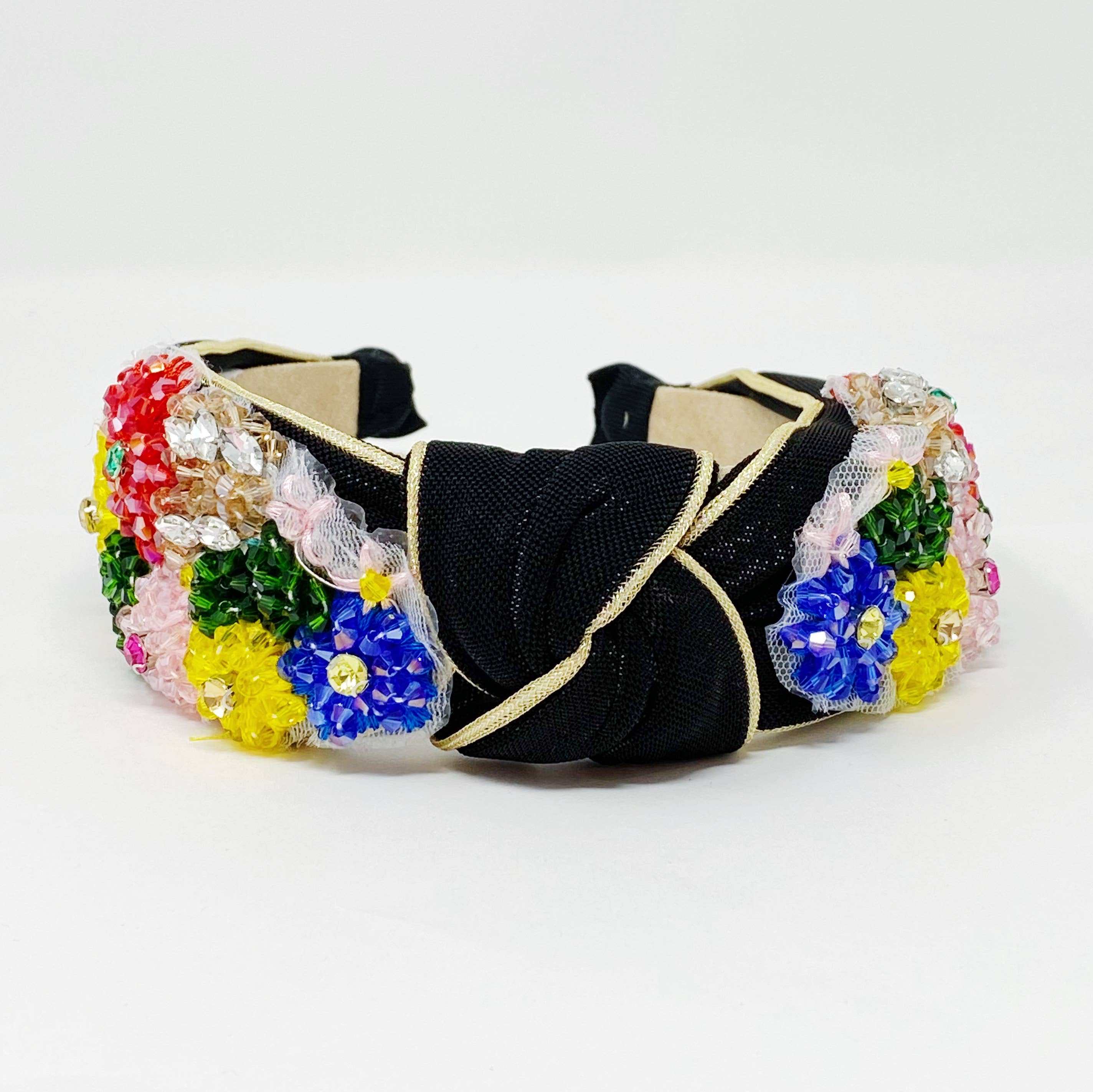 Ellison+Young – wholesale Fashion headband – women's – Luxe Flower Bead Headband3