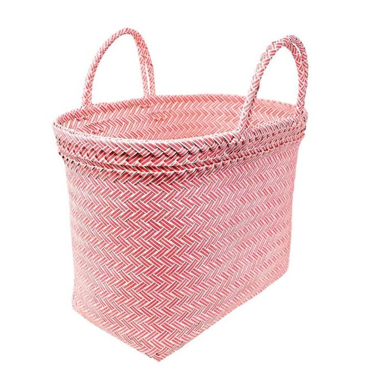 Maisy Tote: Pink and White for wholesale by POPPY + SAGE