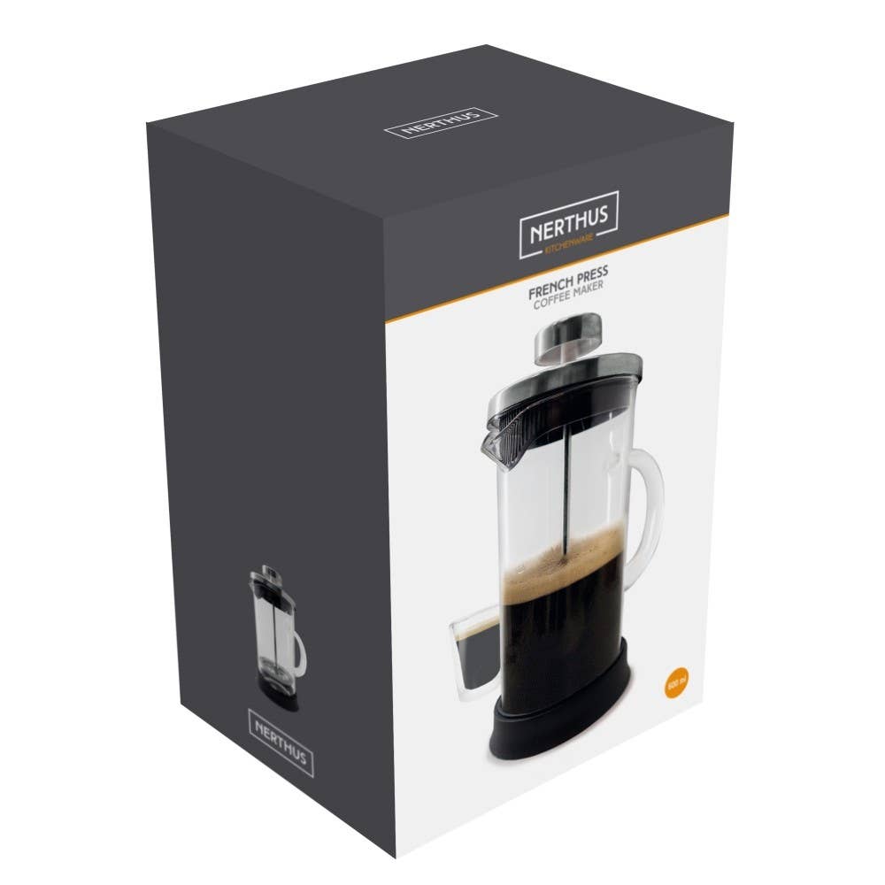 Vin Bouquet (Find It Import & Export Sl) – Engroshandel Stempelkanne – 600ml glas fransk kaffemaskine1