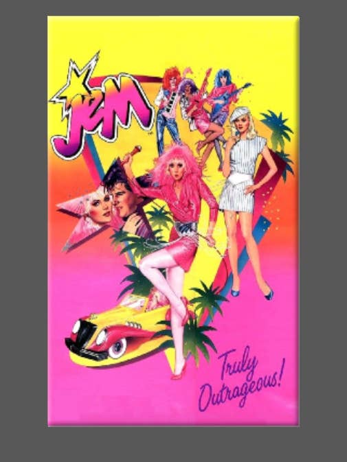 JEM, Magnet, Button, Mirror, Fridge Magnet, TRULY OUTRAGEOUS for wholesale by Ba Ba Buttons