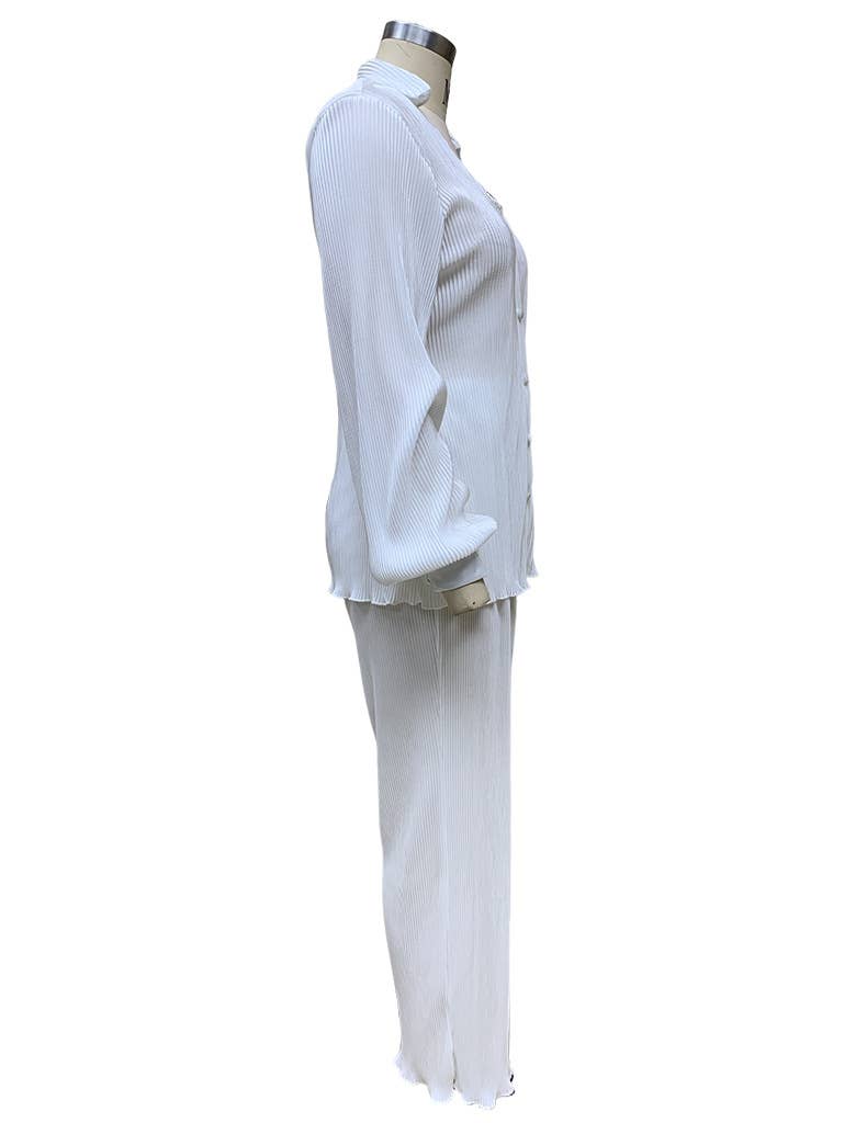 HIDDENBRAND - Wholesale Top & Pant Set (NOT Loungewear) - Women's - Stylish Long-Sleeved Top Loose Trouser Set6