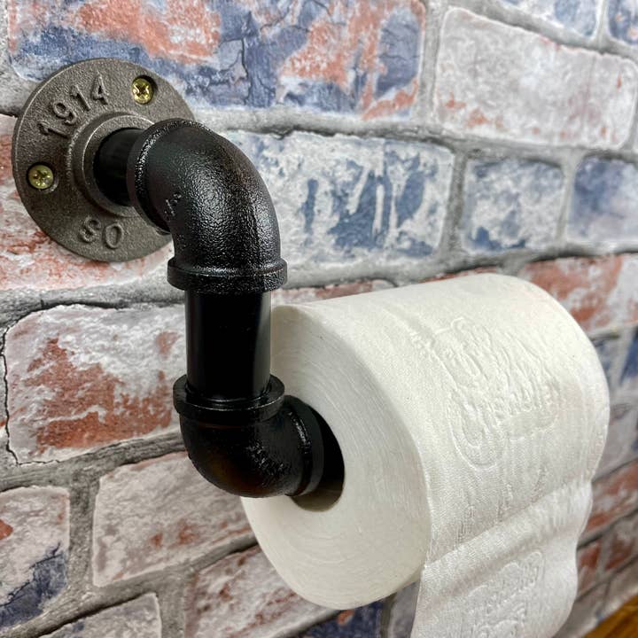 Fandomonium - Wholesale Toilet Paper Holder - Industrial Style Pipework Steel Toilet Roll Holder1
