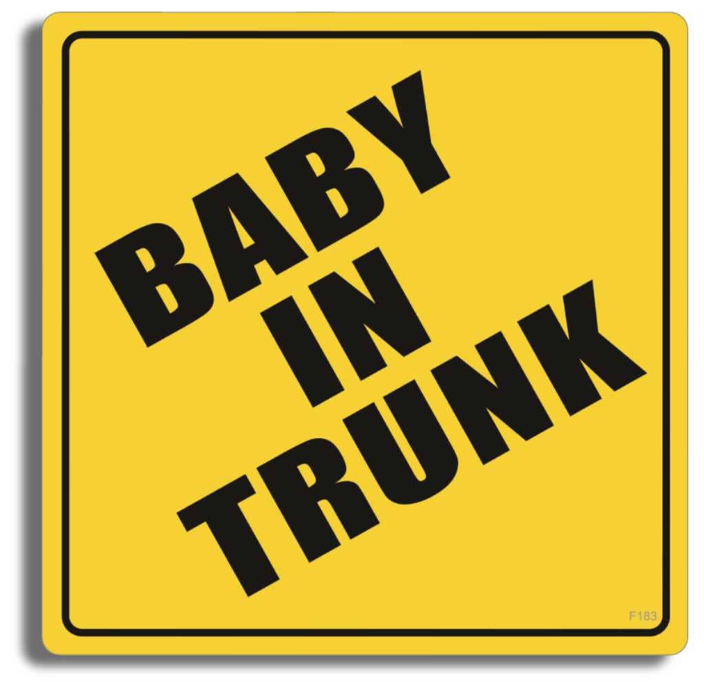 Humper Bumper - Wholesale Sticker - Baby In Trunk - Funny Bumper Sticker, Car Magnet0