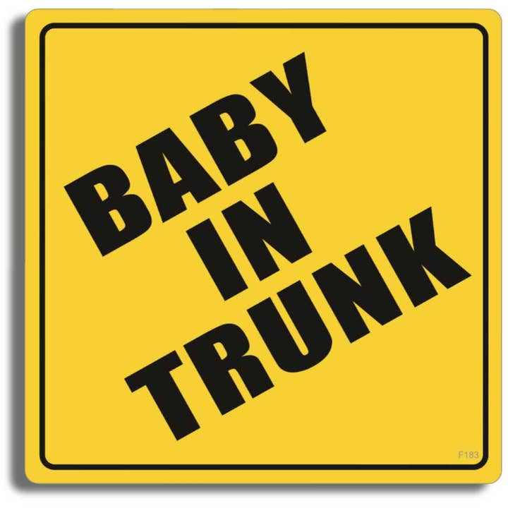 Humper Bumper - Wholesale Sticker - Baby In Trunk - Funny Bumper Sticker, Car Magnet