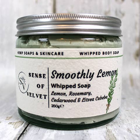 Smoothly Lemon Whipped Soap for wholesale by Sense of Velvet